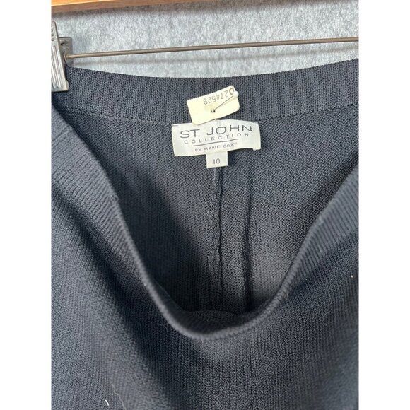 St. John Collection Black Knitted Pants Womens Size 10 Marie Gray Vintage READ - Picture 6 of 10